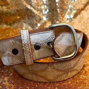RARE Vintage Size 32 1984 Justin's Men's Genuine Elephant Leather Belt